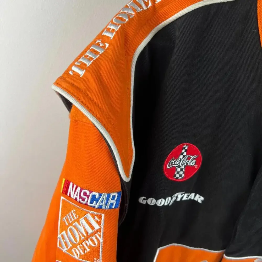 Chase Authentics Tony Stewart NASCAR Home Depot Jacket XL Black Orange Embroider - Picture 7 of 9